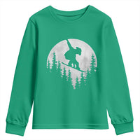 Funny Snowboard Cowboy Moon Snowboarding Winter Sports Youth Sweatshirt - Wonder Print Shop