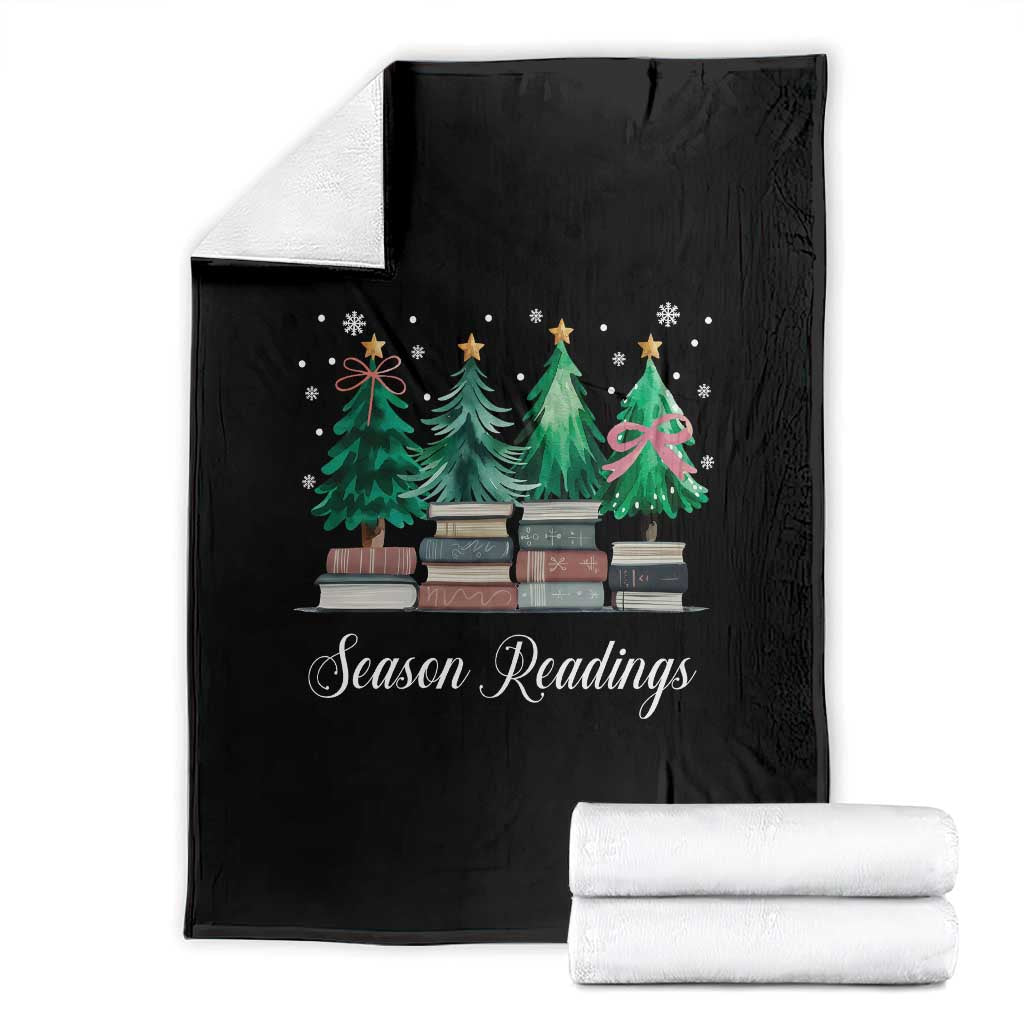 Funny Christmas Book Throw Blanket Season Readings Xmas Tree Bookworm Teacher Librarian - Wonder Print Shop