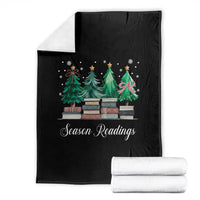 Funny Christmas Book Throw Blanket Season Readings Xmas Tree Bookworm Teacher Librarian - Wonder Print Shop
