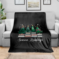 Funny Christmas Book Throw Blanket Season Readings Xmas Tree Bookworm Teacher Librarian - Wonder Print Shop