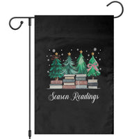 Funny Christmas Book Garden Flag Season Readings Xmas Tree Bookworm Teacher Librarian - Wonder Print Shop