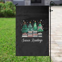 Funny Christmas Book Garden Flag Season Readings Xmas Tree Bookworm Teacher Librarian - Wonder Print Shop
