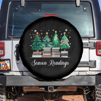 Funny Christmas Book Spare Tire Cover Season Readings Xmas Tree Bookworm Teacher Librarian - Wonder Print Shop