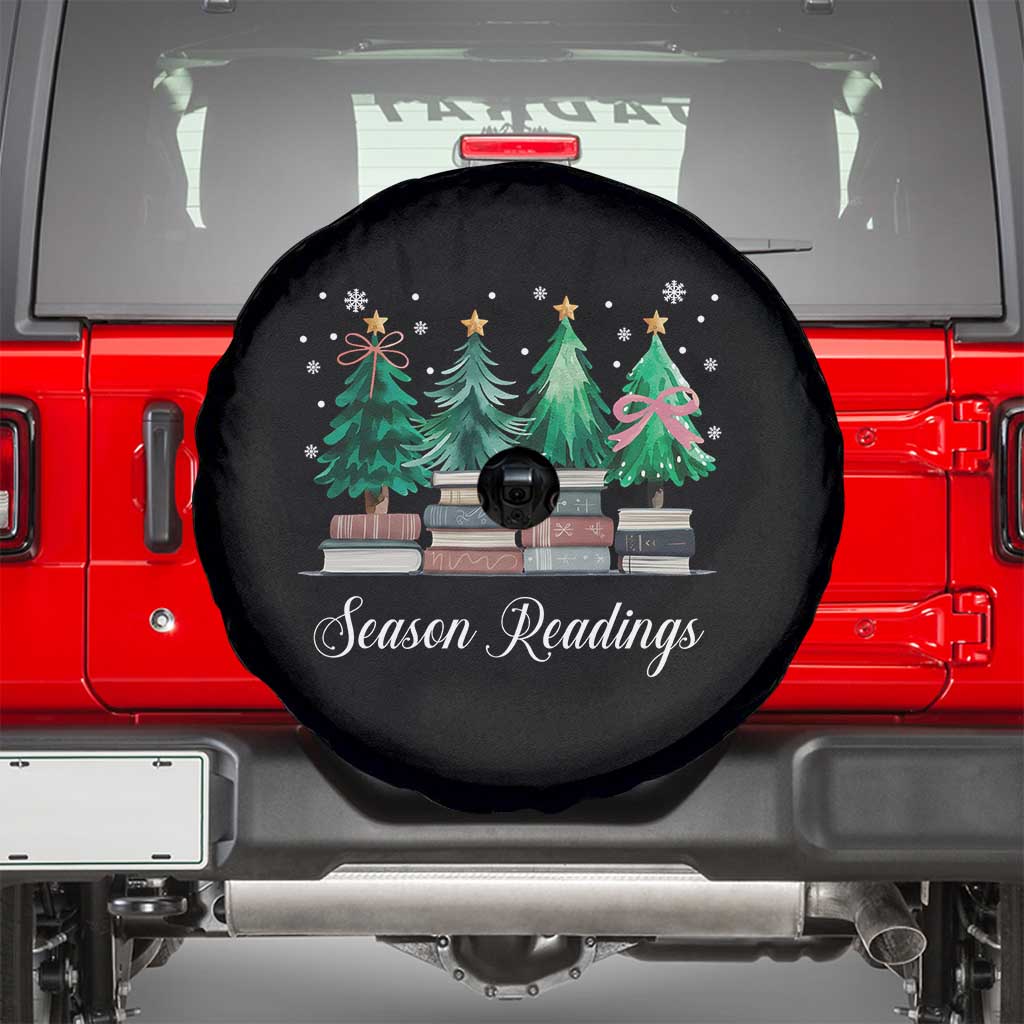 Funny Christmas Book Spare Tire Cover Season Readings Xmas Tree Bookworm Teacher Librarian - Wonder Print Shop