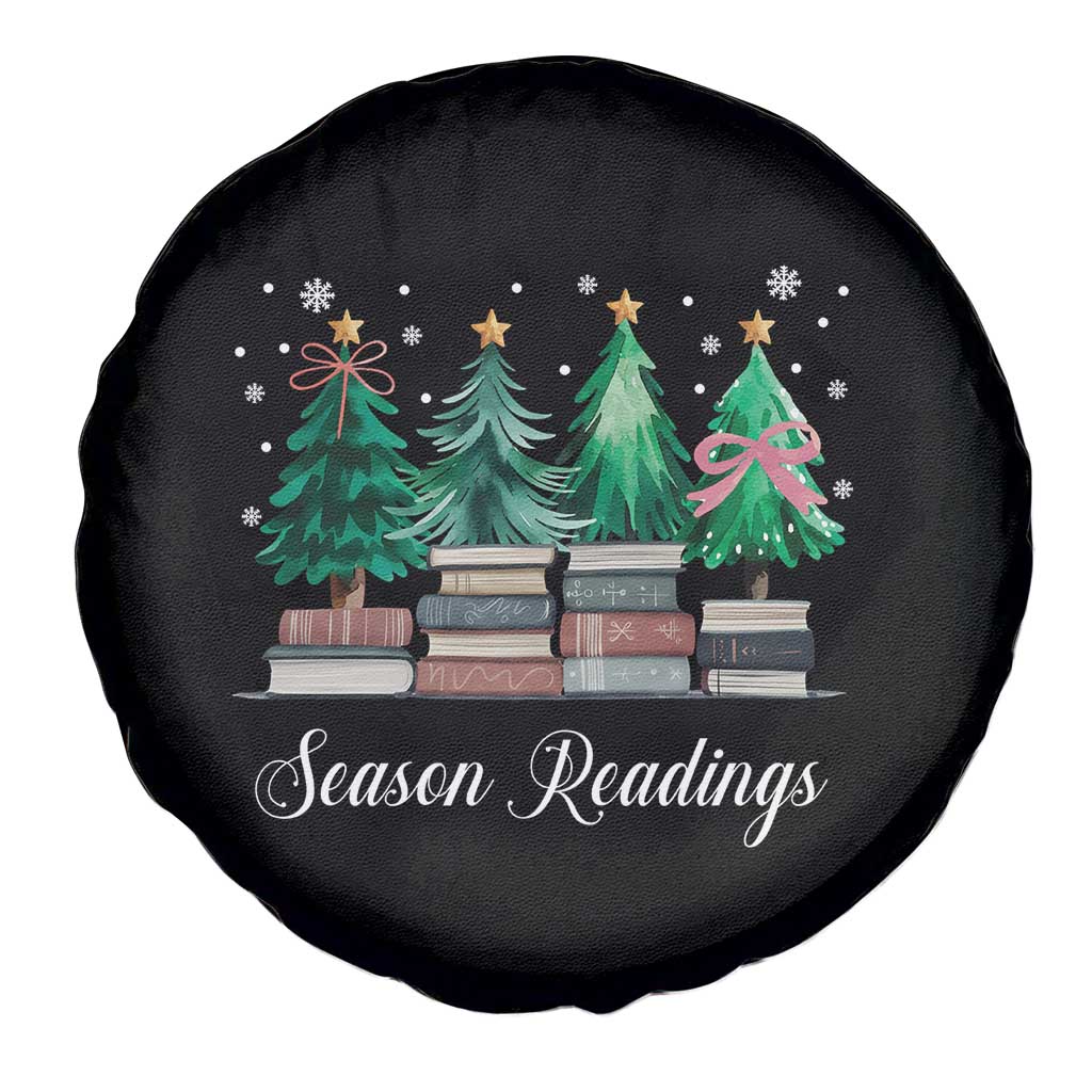 Funny Christmas Book Spare Tire Cover Season Readings Xmas Tree Bookworm Teacher Librarian - Wonder Print Shop