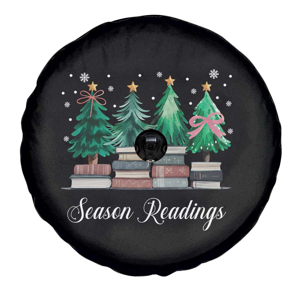 Funny Christmas Book Spare Tire Cover Season Readings Xmas Tree Bookworm Teacher Librarian - Wonder Print Shop