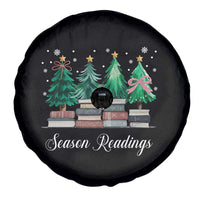 Funny Christmas Book Spare Tire Cover Season Readings Xmas Tree Bookworm Teacher Librarian - Wonder Print Shop