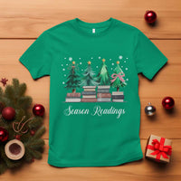 Funny Christmas Book T Shirt Season Readings Xmas Tree Bookworm Teacher Librarian - Wonder Print Shop