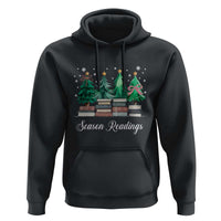 Funny Christmas Book Hoodie Season Readings Xmas Tree Bookworm Teacher Librarian - Wonder Print Shop