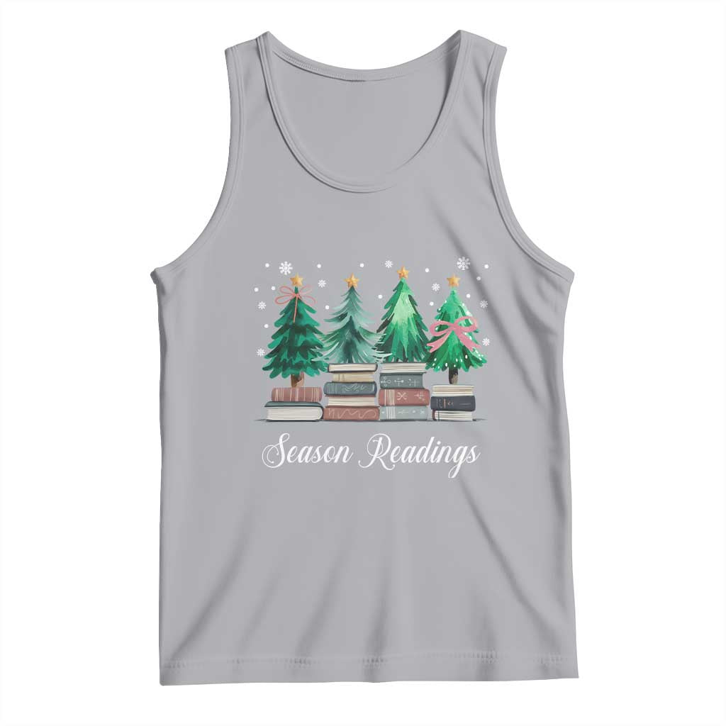 Funny Christmas Book Tank Top Season Readings Xmas Tree Bookworm Teacher Librarian - Wonder Print Shop