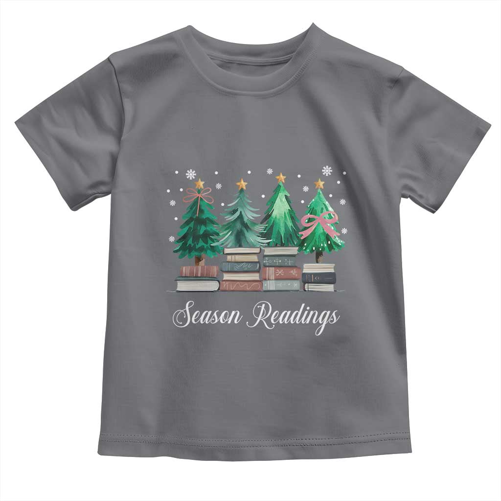 Funny Christmas Book Toddler T Shirt Season Readings Xmas Tree Bookworm Teacher Librarian - Wonder Print Shop