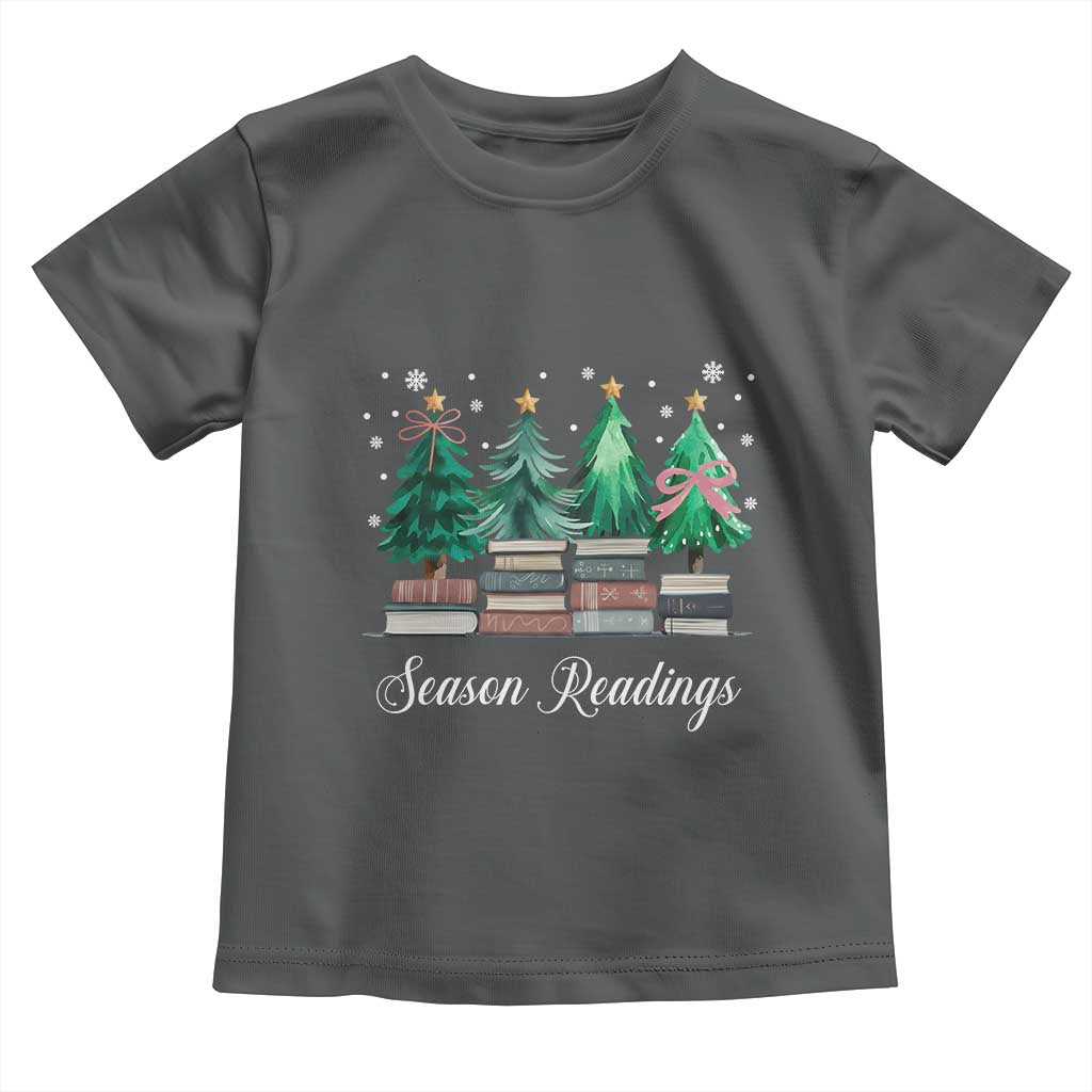 Funny Christmas Book Toddler T Shirt Season Readings Xmas Tree Bookworm Teacher Librarian - Wonder Print Shop