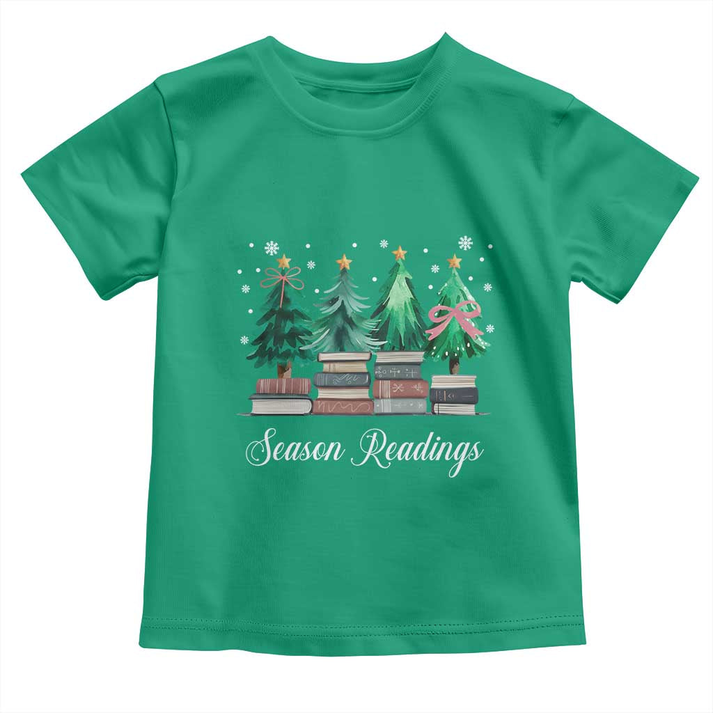 Funny Christmas Book Toddler T Shirt Season Readings Xmas Tree Bookworm Teacher Librarian - Wonder Print Shop