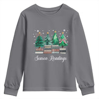Funny Christmas Book Youth Sweatshirt Season Readings Xmas Tree Bookworm Teacher Librarian - Wonder Print Shop