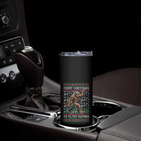 Merry Christmas Ya Filthy Humans Bigfoot Skinny Tumbler Funny Xmas Sasquatch - Wonder Print Shop