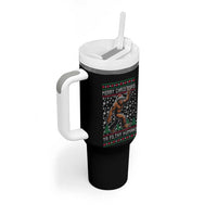Merry Christmas Ya Filthy Humans Bigfoot Tumbler With Handle Funny Xmas Sasquatch - Wonder Print Shop