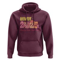 Howdy 2025 Hoodie Happy New Year Y'all Sparkling Cowgirl