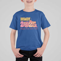 Howdy 2025 T Shirt For Kid Happy New Year Y'all Sparkling Cowgirl