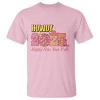 Howdy 2025 T Shirt Happy New Year Y'all Sparkling Cowgirl - Wonder Print Shop