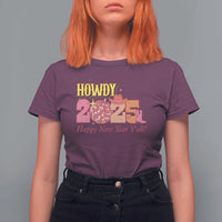 Howdy 2025 T Shirt For Women Happy New Year Y'all Sparkling Cowgirl - Wonder Print Shop