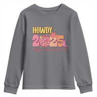 Howdy 2025 Youth Sweatshirt Happy New Year Y'all Sparkling Cowgirl