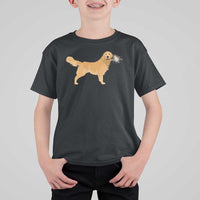 Funny Golden Retriever Dog New Year 2025 Fireworks T Shirt For Kid - Wonder Print Shop