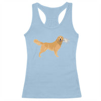 Funny Golden Retriever Dog New Year 2025 Fireworks Racerback Tank Top