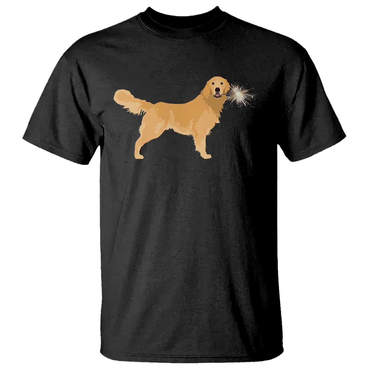 Funny Golden Retriever Dog New Year 2025 Fireworks T Shirt - Wonder Print Shop
