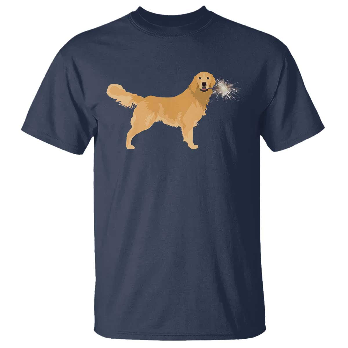 Funny Golden Retriever Dog New Year 2025 Fireworks T Shirt - Wonder Print Shop