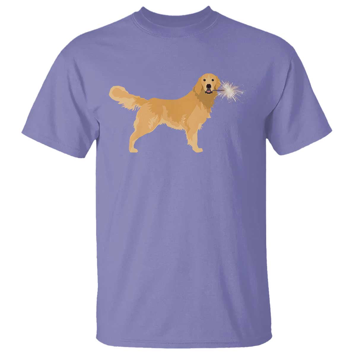Funny Golden Retriever Dog New Year 2025 Fireworks T Shirt - Wonder Print Shop