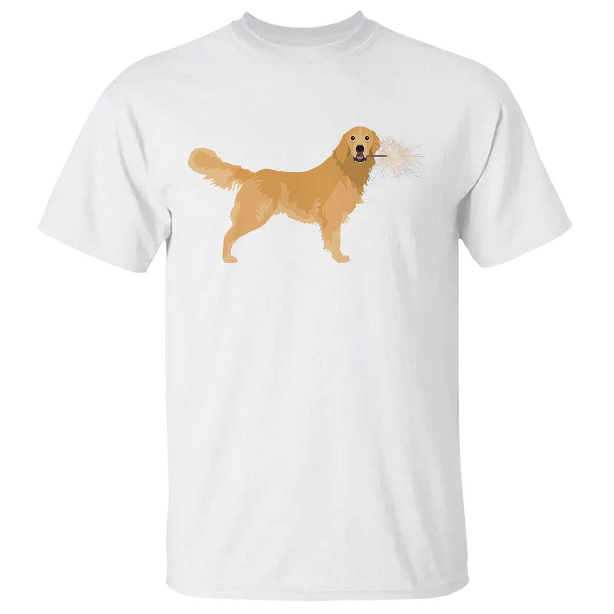 Funny Golden Retriever Dog New Year 2025 Fireworks T Shirt - Wonder Print Shop