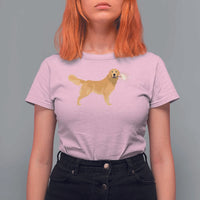 Funny Golden Retriever Dog New Year 2025 Fireworks T Shirt For Women - Wonder Print Shop