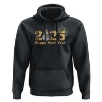 Hello 2025 Happy New Year Hoodie Fireworks Snowman