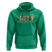 Hello 2025 Happy New Year Hoodie Fireworks Snowman