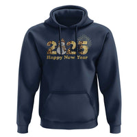 Hello 2025 Happy New Year Hoodie Fireworks Snowman