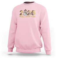 Hello 2025 Happy New Year Sweatshirt Fireworks Snowman - Wonder Print Shop