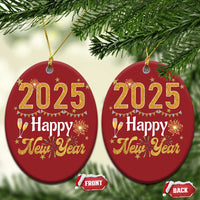 Happy New Year 2025 Christmas Ornament New Year's Eve Party Family Matching - Wonder Print Shop