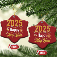 Happy New Year 2025 Christmas Ornament New Year's Eve Party Family Matching - Wonder Print Shop