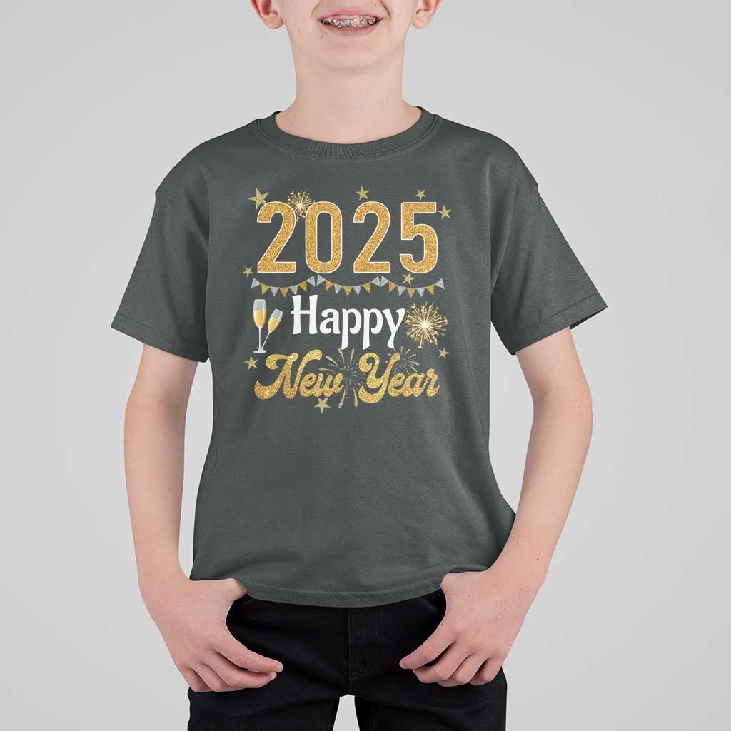Happy New Year 2025 T Shirt For Kid New Year's Eve Party Family Matching - Wonder Print Shop