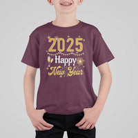 Happy New Year 2025 T Shirt For Kid New Year's Eve Party Family Matching - Wonder Print Shop