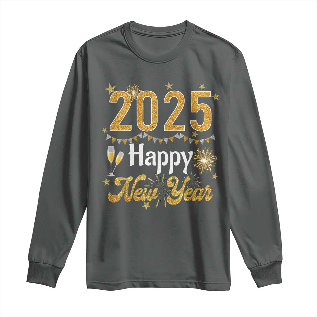 Happy New Year 2025 Long Sleeve Shirt New Year's Eve Party Family Matching