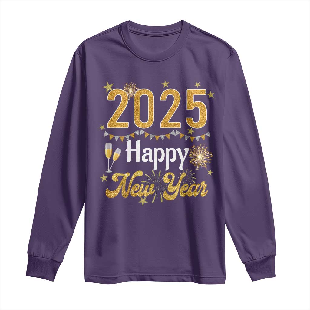 Happy New Year 2025 Long Sleeve Shirt New Year's Eve Party Family Matching