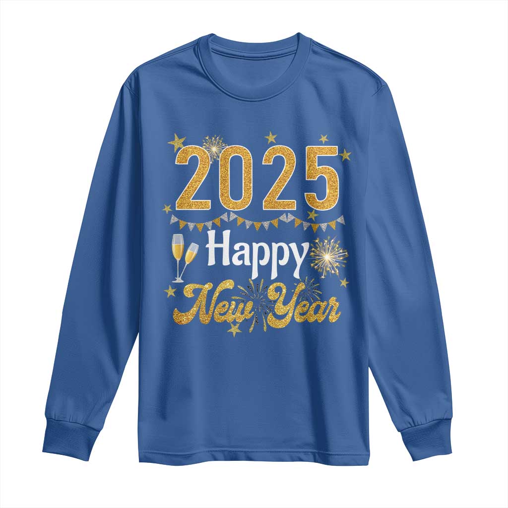 Happy New Year 2025 Long Sleeve Shirt New Year's Eve Party Family Matching