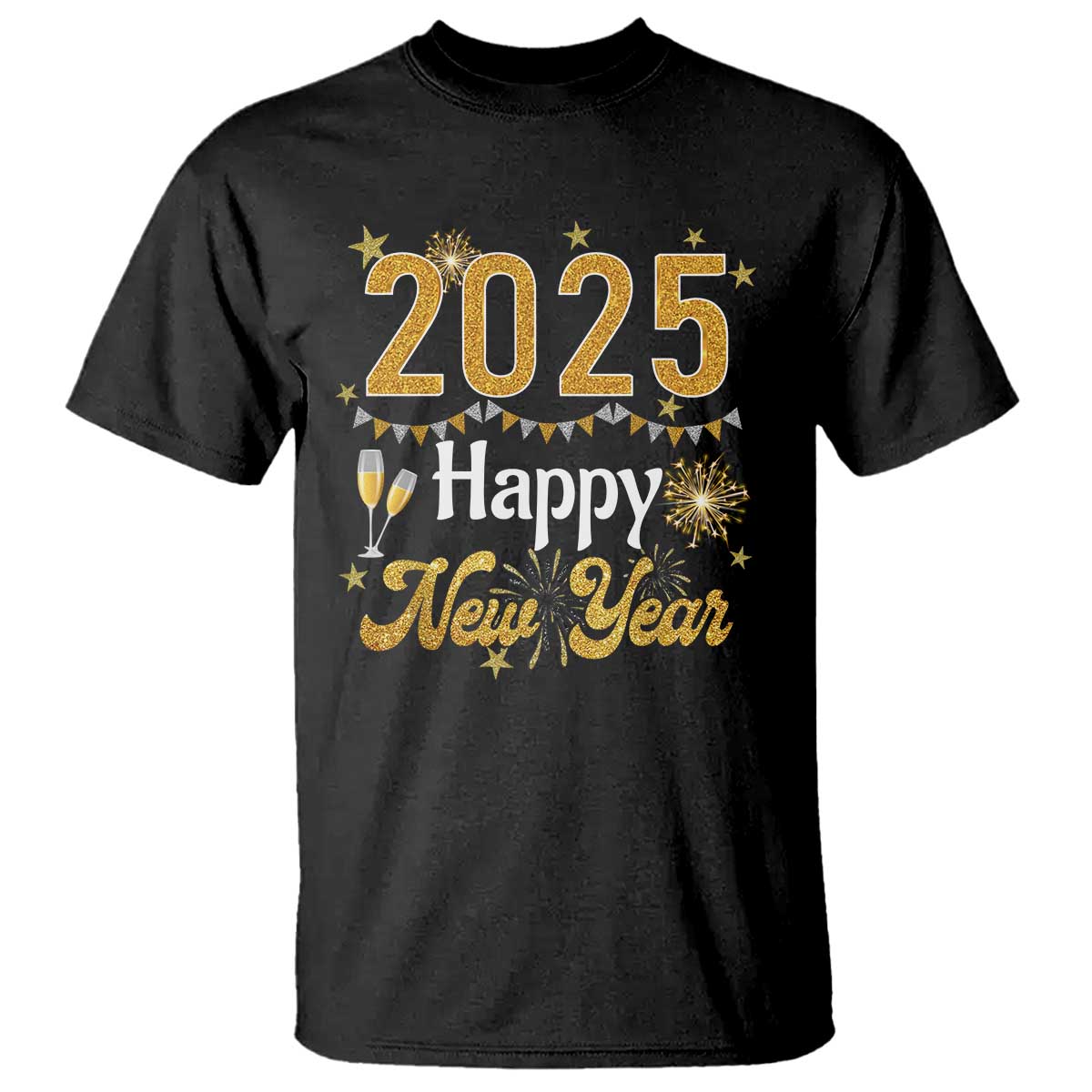 Happy New Year 2025 T Shirt New Year's Eve Party Family Matching - Wonder Print Shop