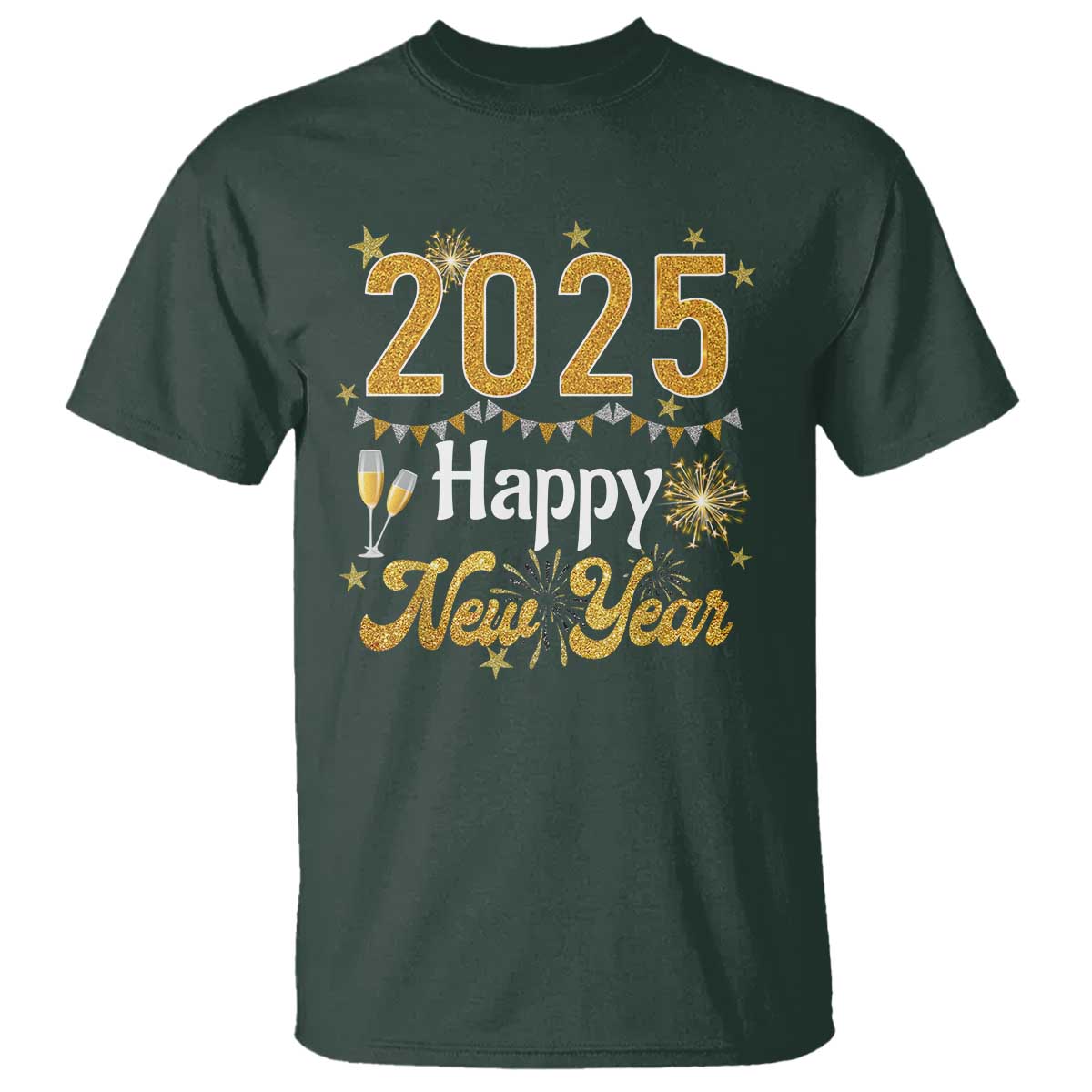 Happy New Year 2025 T Shirt New Year's Eve Party Family Matching - Wonder Print Shop