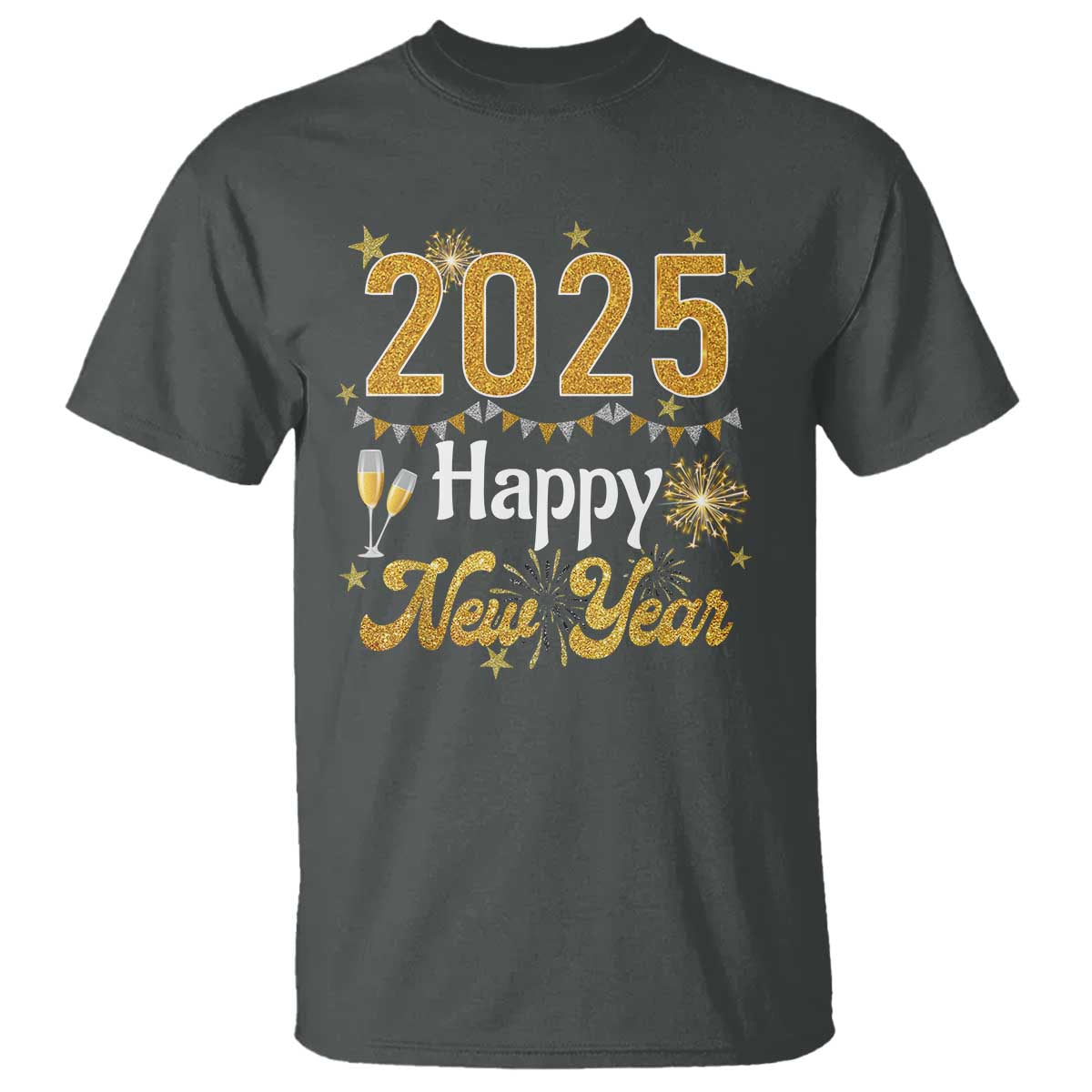 Happy New Year 2025 T Shirt New Year's Eve Party Family Matching - Wonder Print Shop