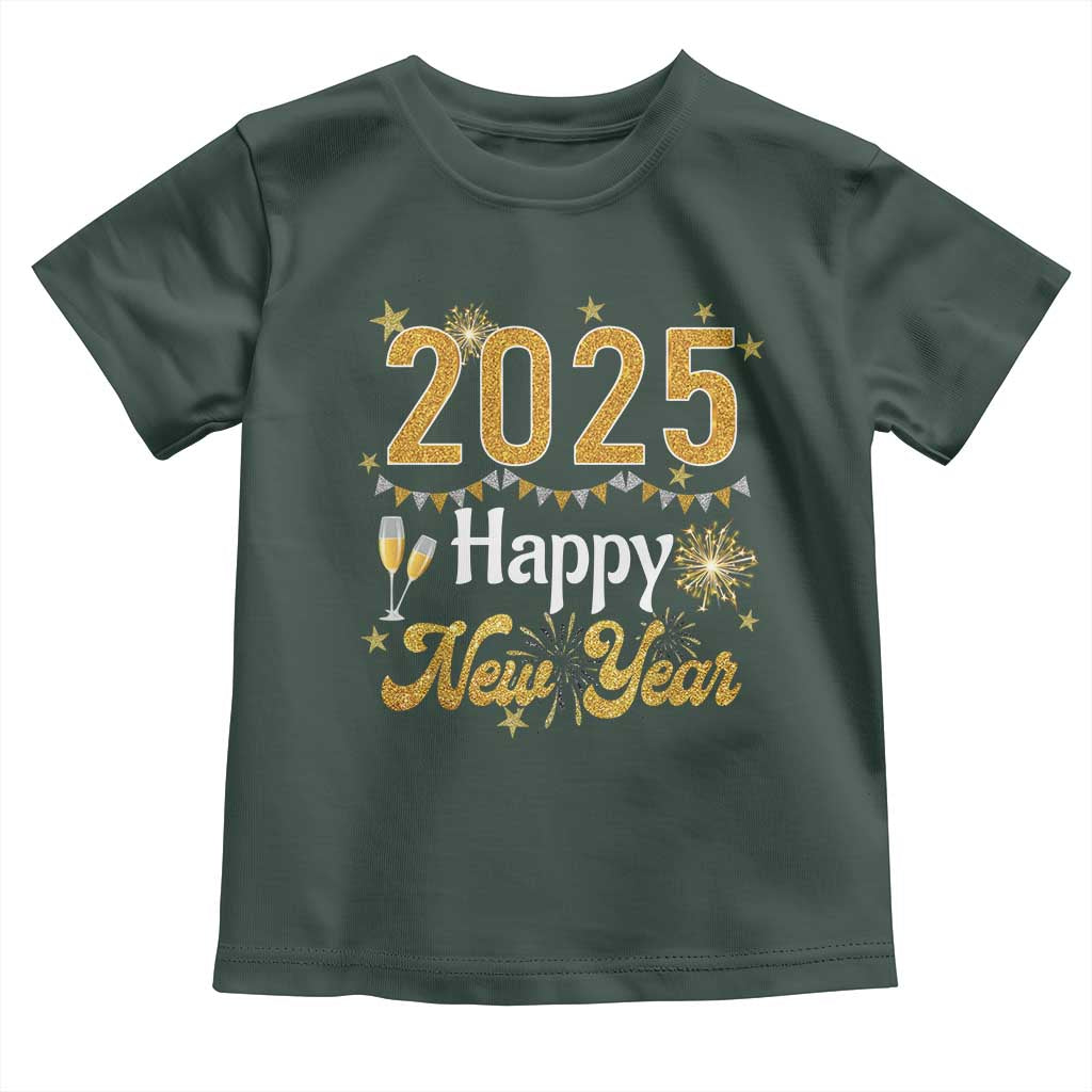 Happy New Year 2025 Toddler T Shirt New Year's Eve Party Family Matching
