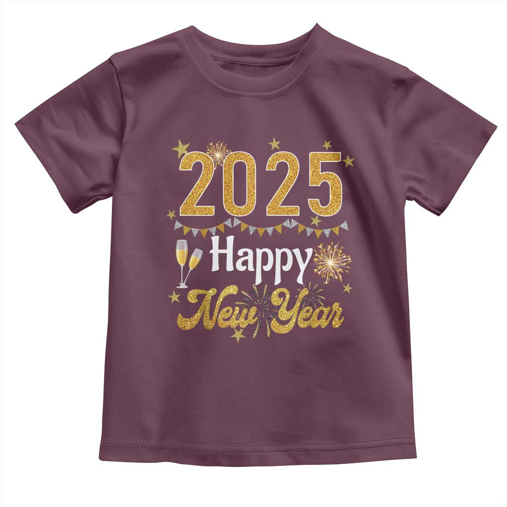 Happy New Year 2025 Toddler T Shirt New Year's Eve Party Family Matching