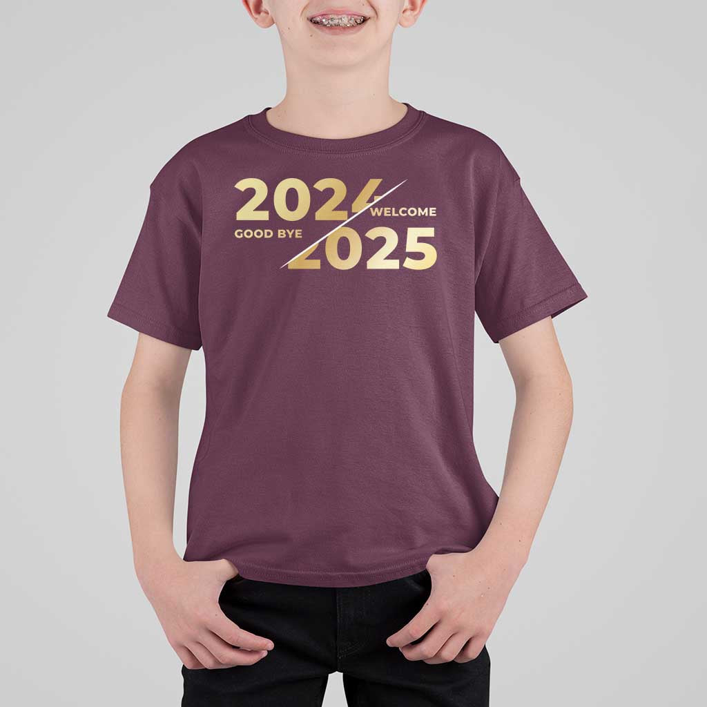 Happy New Year 2025 Goodbye 2024 Welcome 2025 T Shirt For Kid