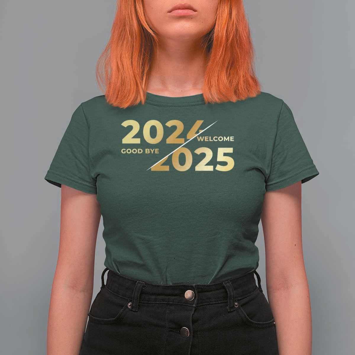 Happy New Year 2025 Goodbye 2024 Welcome 2025 T Shirt For Women